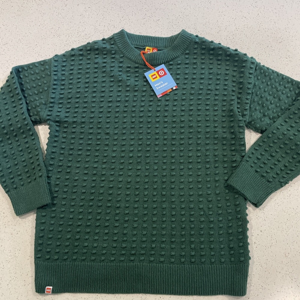 Men's Textured Sweater - LEGO Collection x Target Green Size Medium NWT